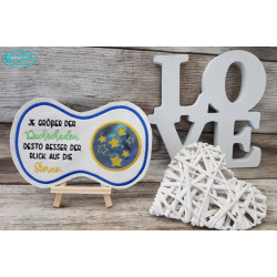 Stickdatei ITH - Mug Rug Spruch "Dachschaden"